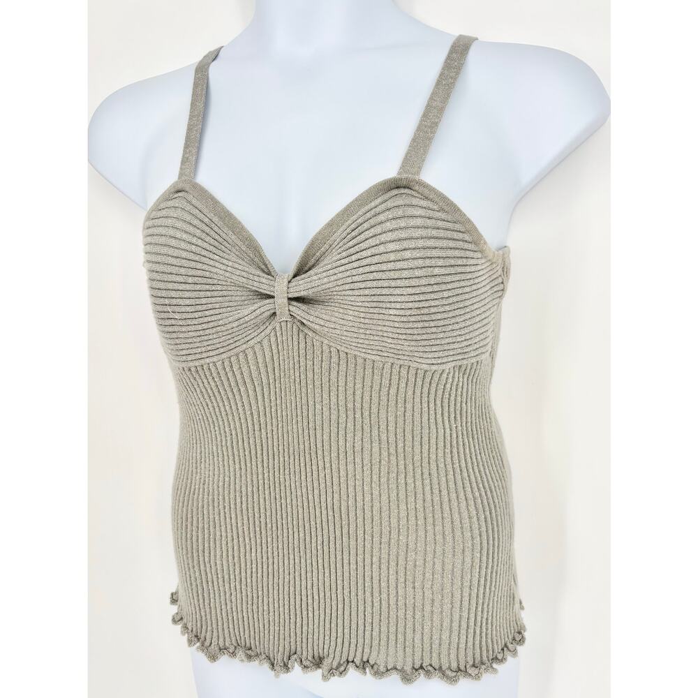 Forenza Metallic Ribbed Stretch Cami Tank Size XL